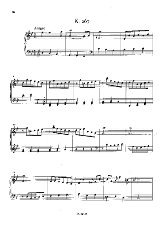 Domenico Scarlatti Keyboard Sonata In Bb Major K.267 score for Piano