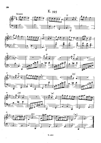 Domenico Scarlatti Keyboard Sonata In Bb Major K.393 score for Piano