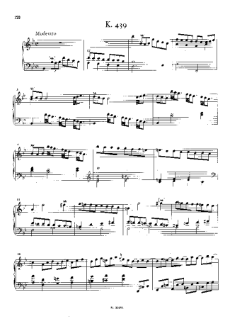 Domenico Scarlatti Keyboard Sonata In Bb Major K.439 score for Piano