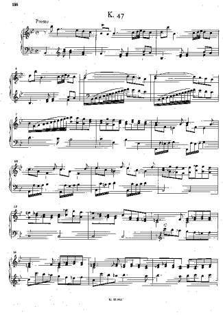 Domenico Scarlatti  score for Piano