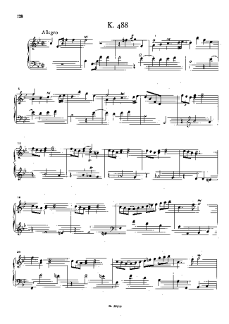 Domenico Scarlatti Keyboard Sonata In Bb Major K.488 score for Piano