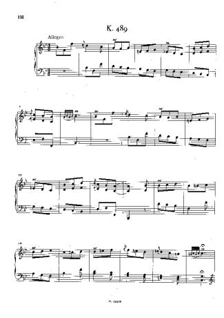 Domenico Scarlatti Keyboard Sonata In Bb Major K.489 score for Piano