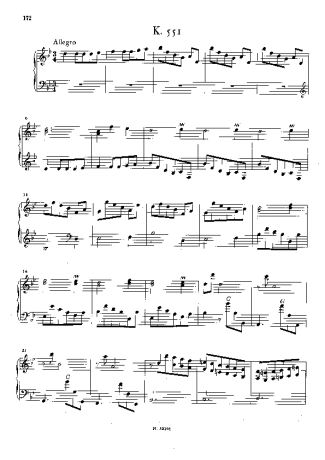 Domenico Scarlatti Keyboard Sonata In Bb Major K.551 score for Piano