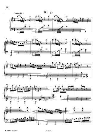 Domenico Scarlatti Keyboard Sonata In C Major K.132 score for Piano