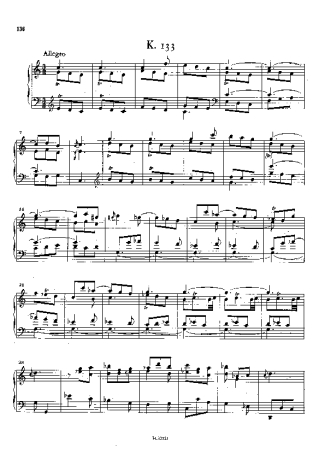 Domenico Scarlatti Keyboard Sonata In C Major K.133 score for Piano