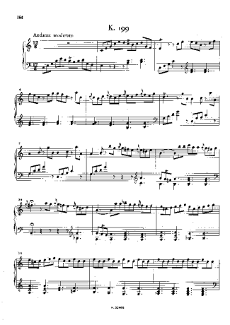 Domenico Scarlatti Keyboard Sonata In C Major K.199 score for Piano