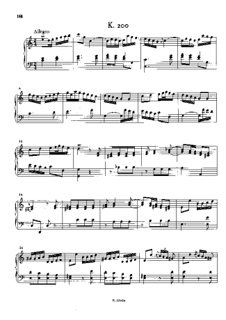Domenico Scarlatti Keyboard Sonata In C Major K.200 score for Piano