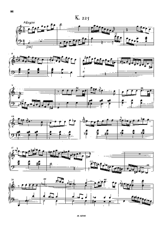 Domenico Scarlatti Keyboard Sonata In C Major K.225 score for Piano