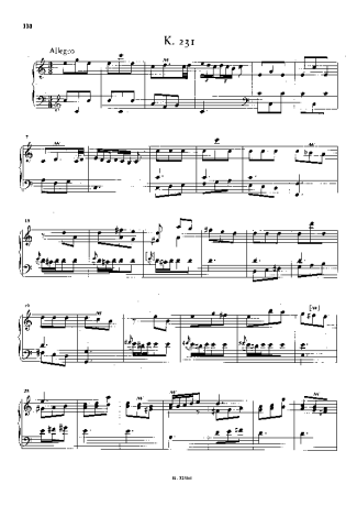 Domenico Scarlatti  score for Piano