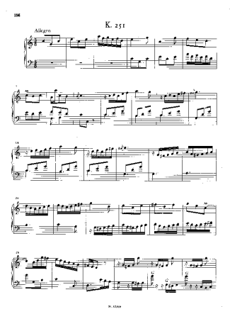 Domenico Scarlatti Keyboard Sonata In C Major K.251 score for Piano