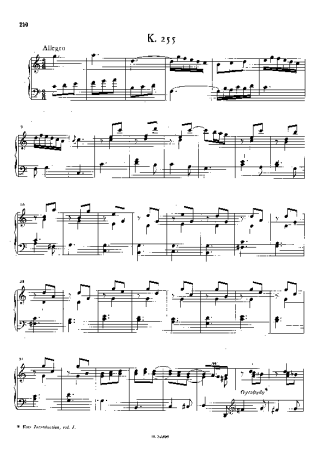 Domenico Scarlatti Keyboard Sonata In C Major K.255 score for Piano