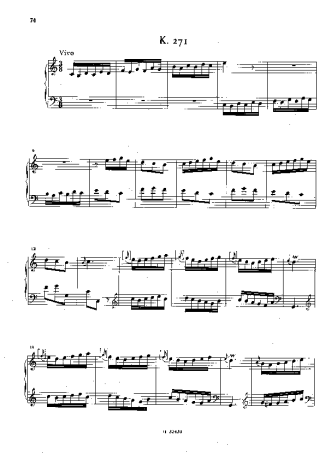 Domenico Scarlatti Keyboard Sonata In C Major K.271 score for Piano