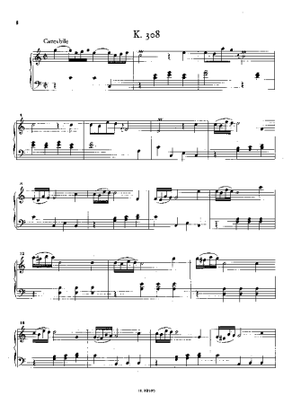 Domenico Scarlatti Keyboard Sonata In C Major K.308 score for Piano