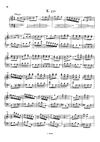 Domenico Scarlatti Keyboard Sonata In C Major K.330 score for Piano