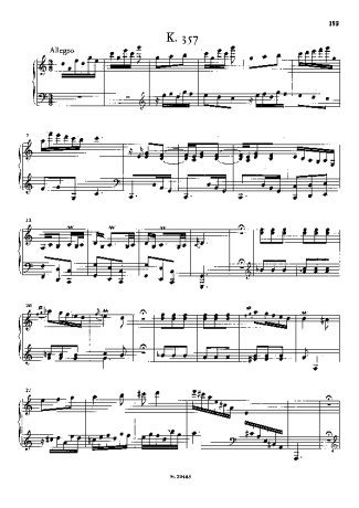 Domenico Scarlatti  score for Piano