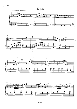 Domenico Scarlatti Keyboard Sonata In C Major K.384 score for Piano