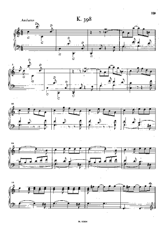 Domenico Scarlatti Keyboard Sonata In C Major K.398 score for Piano
