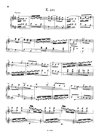 Domenico Scarlatti Keyboard Sonata In C Major K.423 score for Piano