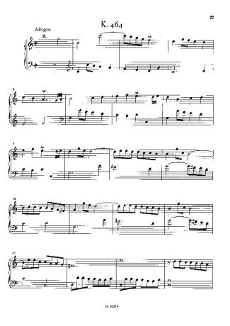 Domenico Scarlatti Keyboard Sonata In C Major K.464 score for Piano