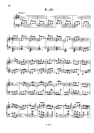 Domenico Scarlatti Keyboard Sonata In C Major K.487 score for Piano
