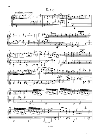 Domenico Scarlatti Keyboard Sonata In C Major K.513 score for Piano