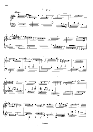 Domenico Scarlatti Keyboard Sonata In C Major K.549 score for Piano
