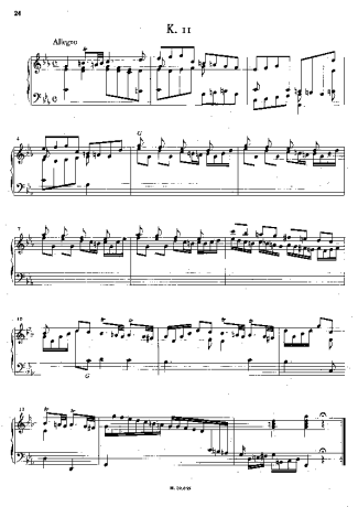 Domenico Scarlatti  score for Piano