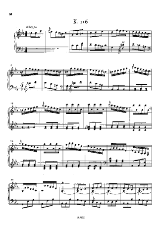 Domenico Scarlatti  score for Piano