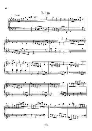 Domenico Scarlatti  score for Piano