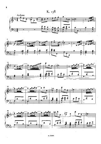 Domenico Scarlatti Keyboard Sonata In C Minor K.158 score for Piano