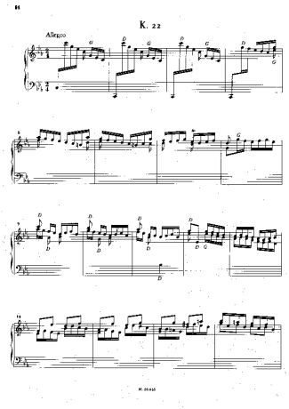 Domenico Scarlatti  score for Piano