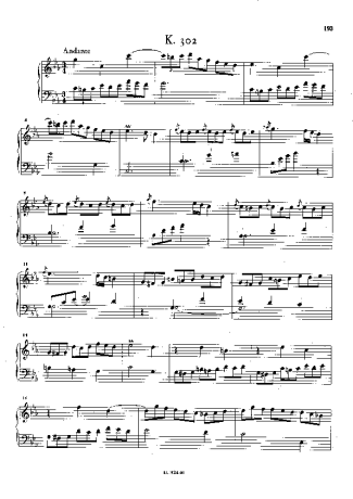 Domenico Scarlatti Keyboard Sonata In C Minor K.302 score for Piano