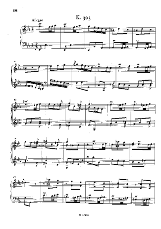 Domenico Scarlatti Keyboard Sonata In C Minor K.303 score for Piano