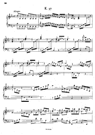 Domenico Scarlatti Keyboard Sonata In C Minor K.37 score for Piano