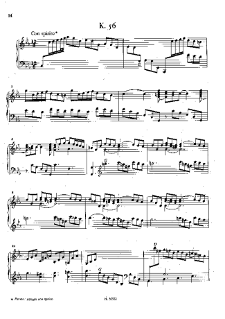 Domenico Scarlatti Keyboard Sonata In C Minor K.56 score for Piano
