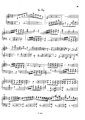 Domenico Scarlatti Keyboard Sonata In C Minor K.84 score for Piano