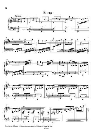 Domenico Scarlatti  score for Piano