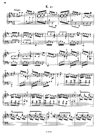 Domenico Scarlatti  score for Piano