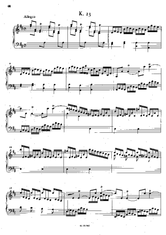 Domenico Scarlatti  score for Piano