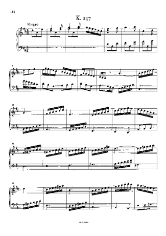 Domenico Scarlatti  score for Piano