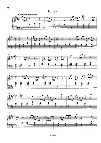 Domenico Scarlatti Keyboard Sonata In D Major K.277 score for Piano
