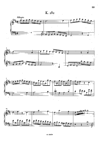 Domenico Scarlatti Keyboard Sonata In D Major K.282 score for Piano
