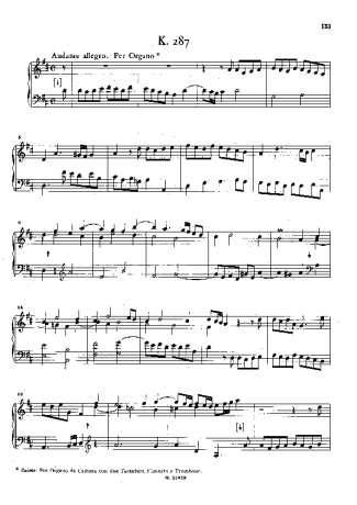 Domenico Scarlatti Keyboard Sonata In D Major K.287 score for Piano