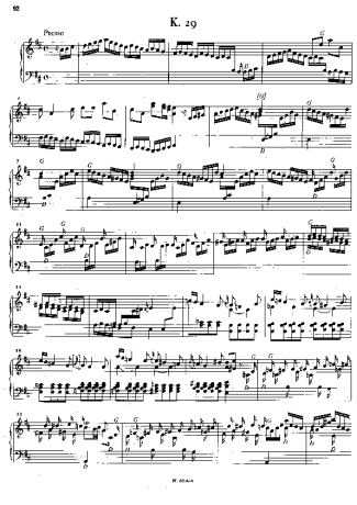 Domenico Scarlatti  score for Piano