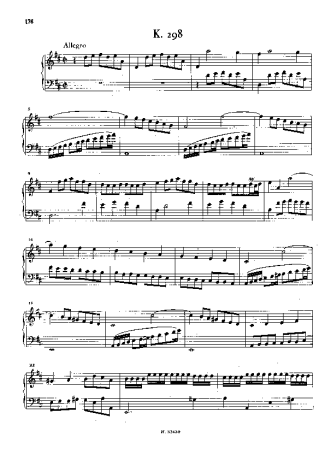 Domenico Scarlatti Keyboard Sonata In D Major K.298 score for Piano