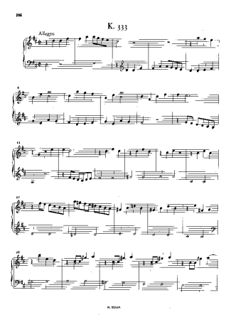 Domenico Scarlatti Keyboard Sonata In D Major K.333 score for Piano