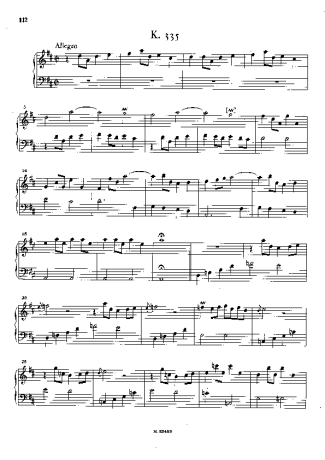 Domenico Scarlatti Keyboard Sonata In D Major K.335 score for Piano