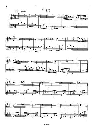 Domenico Scarlatti Keyboard Sonata In D Major K.359 score for Piano