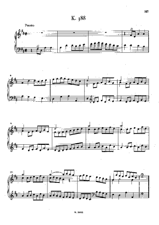 Domenico Scarlatti Keyboard Sonata In D Major K.388 score for Piano