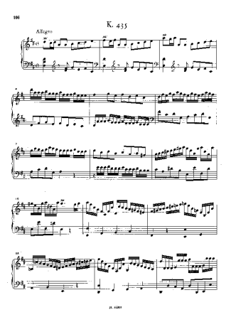 Domenico Scarlatti Keyboard Sonata In D Major K.435 score for Piano